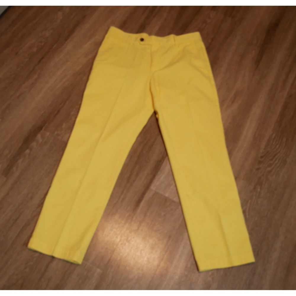 Brooks Brothers 346 Mens Yellow‎ Chino Pants Cotton Straight Leg W32 L30